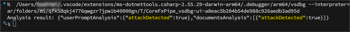 Prompt & document attack content result