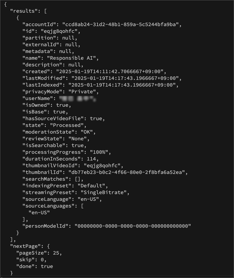 JSONレスポンス